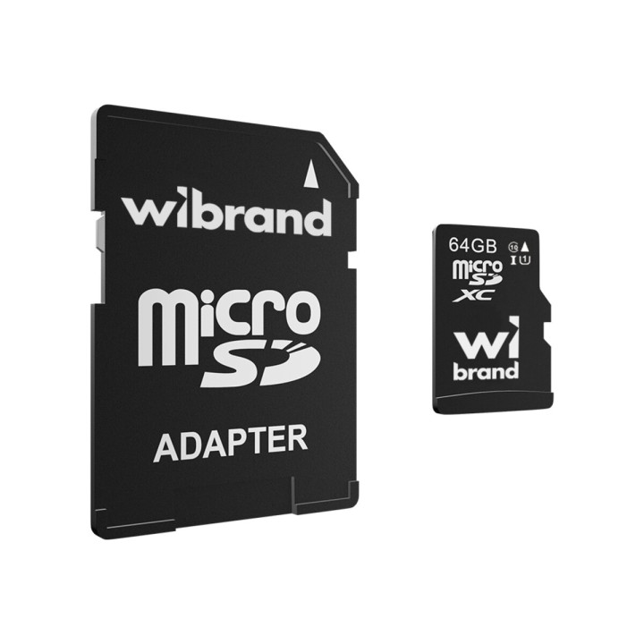 Карта памяти microSDXC Wibrand WICDXU1 (UHS-1) 64Gb class 10