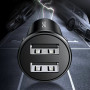 Автомобильное зарядное устройство для Usams US-CC114 C20 Dual USB 2.4A, Black