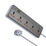 Сетевой удлинитель BOROFONE BAC5A Lord 5 socket EU PD20W / Type-C / USB, Black