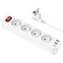 Сетевой Удлинитель HOCO NS1 Aura 4-bit extension cable socket PD20W, White