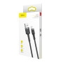 Data-кабель Baseus Cafule Cable USB to Lightning 2.4A 1m, Gray-Black
