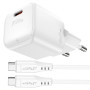 Сетевое зарядное устройство ACEFAST A77 mini PD30W / QC3.0 2.5A cable Type-C to Type-C, White