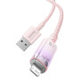 Кабель Baseus Explorer Series Fast Charging with Smart Temperature Control USB to Lightning 2.4A 1m, Pink