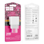 Сетевое зарядное устройство HOCO CS13A Ocean single port Type-C PD20W 20W, White