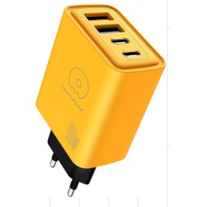 Сетевое зарядное устройство WUW C212 PD48W / QC3.0, Yellow