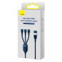 USB Data Кабель Baseus Flash Series Ⅱ Two-for-three 100W 1.2m, Blue ( CASS030103 )