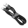 Data-кабель Baseus Cafule Cable USB to Lightning 2.4A 1m, Gray-Black