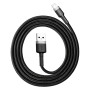 Data-кабель Baseus Cafule Cable USB to Lightning 2.4A 1m, Gray-Black
