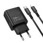 Сетевое зарядное устройство BOROFONE BA98A PD30W / QC3.0 cable Type-C to Lightning, Black