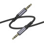 Аудиокабель BOROFONE BL24 Graceful audio cable AUX 1m, Metal Grey