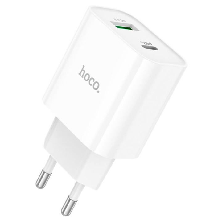 Сетевое зарядное устройство HOCO C80A PD20W / QC3.0, White