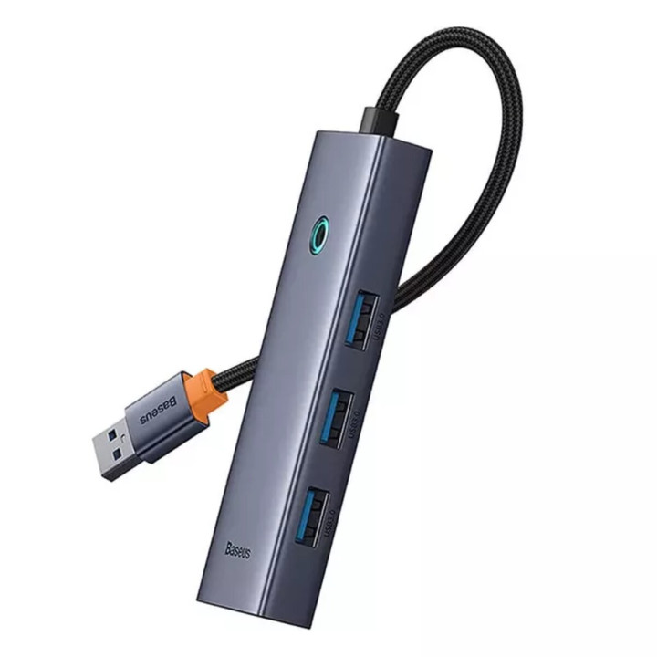 USB - хаб Baseus UltraJoy Series 4-Port USBA to USB 3.0, Space Grey ( B0005280A813-02 )