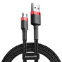 Data-кабель Baseus Cafule Cable USB to MicroUSB  2.4A 1m, Red-Black