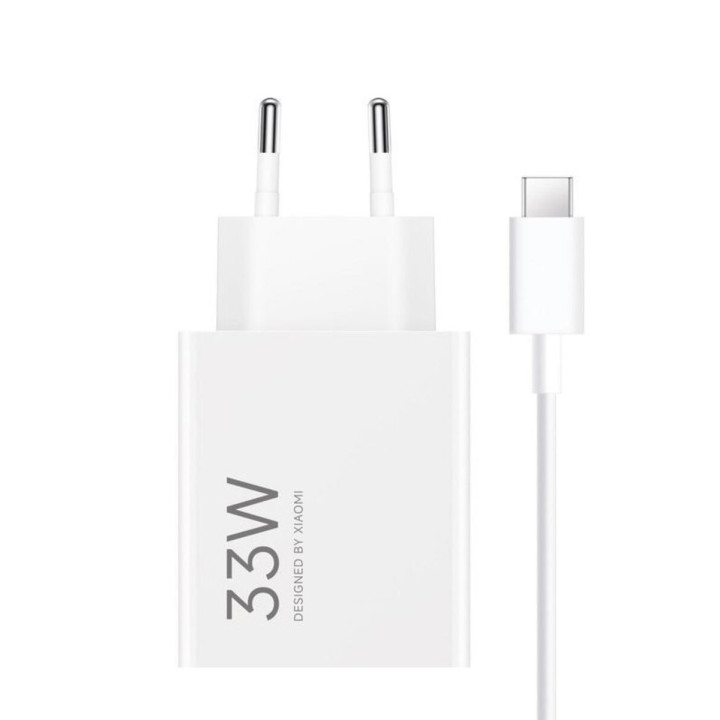 Сетевое зарядное устройство Xiaomi Wall Charger PD33W / QC3.0 Cable Type-C, White
