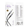 Аудиокабель BOROFONE BL24 Graceful audio cable AUX 1m, Metal Grey