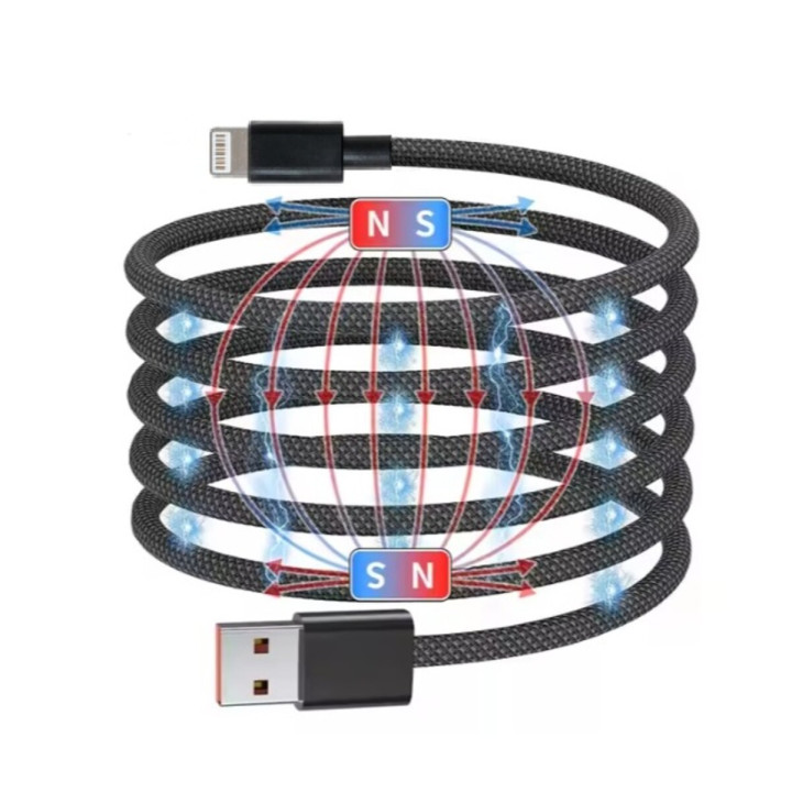 Data - Кабель NN SN4 Magnetic USB to Lightning 1m 100W, Grey