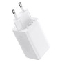 Сетевое зарядное устройство Baseus GaN5 Pro PD65W / QC4.0 Cable Type-C to Type-C, White