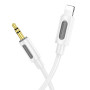 Аудиокабель BOROFONE BL20 True sound silicone digital audio conversion cable Lightning 1m, White