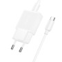 Мережевий зарядний пристрій з кабелем HOCO N72 PD20W C to C, White