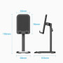 Держатель для телефона Height Adjustable Desktop Cell Phone Stand Black Aluminum Alloy Type, Black