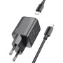 Сетевое зарядное устройство HOCO N40 PD20W / QC3.0 cable Type-C to Lightning, Black