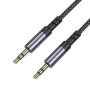 Аудиокабель BOROFONE BL24 Graceful audio cable AUX 1m, Metal Grey