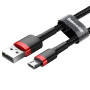 Data-кабель Baseus Cafule Cable USB to MicroUSB  2.4A 1m, Red-Black