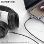 Переходник BOROFONE BL24 Graceful digital audio conversion cable AUX to Lightning, Metal Grey