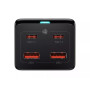 Сетевое зарядное устройство Baseus GaN3 Pro Desktop Powerstrip AC 2USB / 2Type-C 100W EU Cable Type-C to Type-C 1m, Black