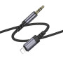 Переходник BOROFONE BL24 Graceful digital audio conversion cable AUX to Lightning, Metal Grey