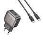 Сетевое зарядное устройство BOROFONE BAS53A Absolute single-port PD20W / QC3.0 cable Type-C to Type-C, Black