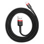 Data-кабель Baseus Cafule Cable USB to Lightning 2.4A 1m, Red-Black