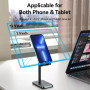 Держатель для телефона Height Adjustable Desktop Cell Phone Stand Black Aluminum Alloy Type, Black