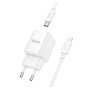 Сетевое зарядное устройство HOCO C146A PD20W / QC3.0 cable Type-C to Lightning, White