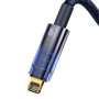 Data Кабель Baseus Explorer Series Auto Power-Off USB to Lightning 2.4A 2m, Blue ( CATS000503 )