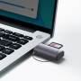 Картридер Baseus Lite Series USB to SD/TF, Grey ( WKQX060013  )