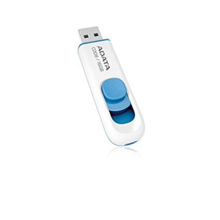 USB флешка Flash A-DATA C008 USB2.0 16Gb, White - Blue