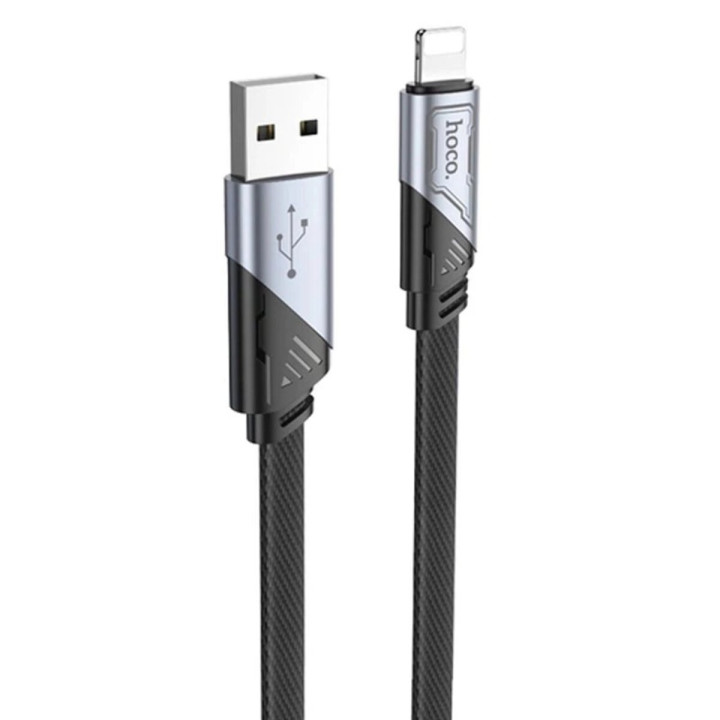 Data-Кабель HOCO U119 USB to Lightning 2.4A 1.2m, Black