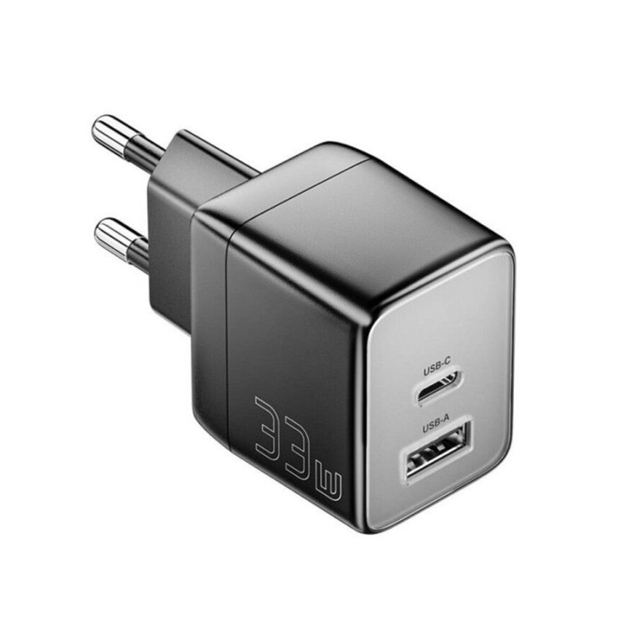 Сетевое зарядное устройство для ESSAGER ECT33W Gan 1USB 1Type-C 33W, Black