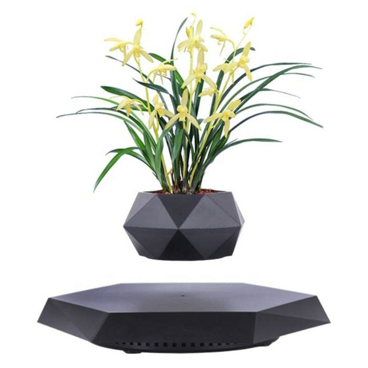 Магнитный левитационный горшок для растений HCNT Magnetic Levitating Pot M10-PZ1, Black
