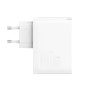 Автомобильное зарядное устройство Baseus GaN5 Pro PD100W / QC4.0 Cable Type-C to Type-C 1m, White