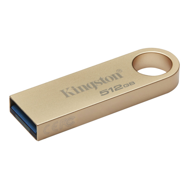 USB - флешка Kingston SE9 USB 3.2 512GB 220MB/s, Metal - Gold