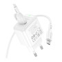 Сетевое зарядное устройство BOROFONE BAS42A Potential USB QC3.0 18W cable Micro-USB (EU) 1m, White
