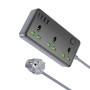 Сетевой Удлинитель BOROFONE BAC2A Leya 3 position socket, Black