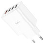 Сетевое зарядное устройство для HOCO C102A Fuerza USB4 QC3.0 18W, White