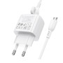 Сетевое зарядное устройство BOROFONE BAS42A Potential USB QC3.0 18W cable Micro-USB (EU) 1m, White