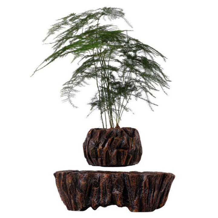 Магнитный левитационный горшок для растений HCNT Magnetic Levitating Pot M5B-PW, Brown