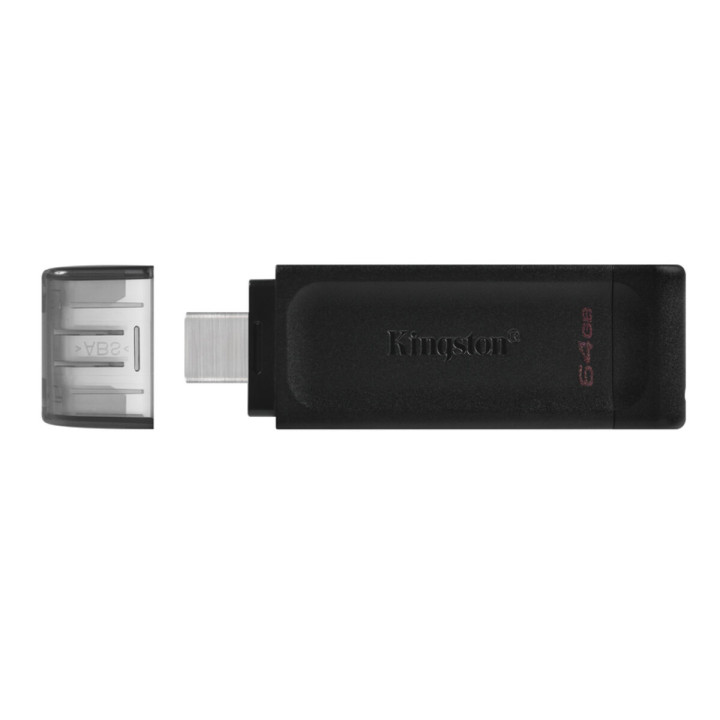USB - флешка Kingston DT 70 Type-C 3.2 64GB, Black