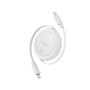 Кабель Baseus Free2Pull Mini Charging Type-C to Type-C 60W 1m, Moon White