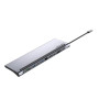 USB - Hab Vention Multi-function Ttpe-C to HDMI / VGA / Type-C Gen 1 / USB 3.0x2 / USB 2.0 / RJ45 / SD / TF / TRRS 3.5mm / PD Docking Station 0.25m